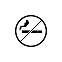 No de fumar concepto línea icono. sencillo elemento ilustración. No de fumar concepto contorno símbolo diseño. vector