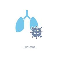 lungs stub concept line icon. Simple element illustration. lungs stub concept outline symbol design. vector