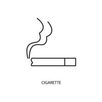 cigarette icons set. Set of editable stroke icons.Set of cigarette vector
