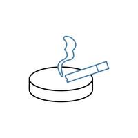 ashtray concept line icon. Simple element illustration. ashtray concept outline symbol design. vector