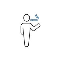 smoking concept line icon. Simple element illustration. smoking concept outline symbol design. vector