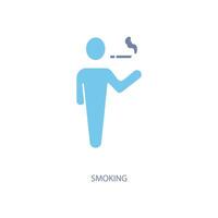 smoking concept line icon. Simple element illustration. smoking concept outline symbol design. vector