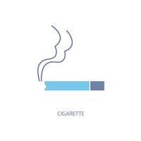 cigarette icons set. Set of editable stroke icons.Set of cigarette vector
