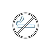 no smoking concept line icon. Simple element illustration. no smoking concept outline symbol design. vector