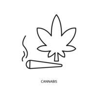 cannabis concept line icon. Simple element illustration. cannabis concept outline symbol design. vector