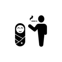 passive smoking concept line icon. Simple element illustration. passive smoking concept outline symbol design. vector