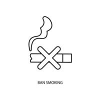 ban smoking concept line icon. Simple element illustration.ban smoking concept outline symbol design. vector