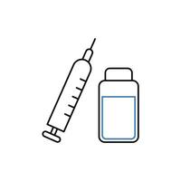 opioid concept line icon. Simple element illustration. opioid concept outline symbol design. vector