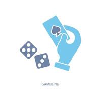 gambling concept line icon. Simple element illustration. gambling concept outline symbol design. vector