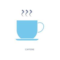 caffeine concept line icon. Simple element illustration. caffeine concept outline symbol design. vector