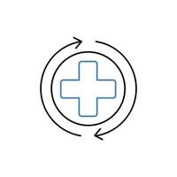 recovery concept line icon. Simple element illustration. recovery concept outline symbol design. vector