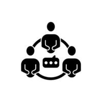 support group concept line icon. Simple element illustration. support group concept outline symbol design. vector