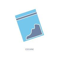 cocaine concept line icon. Simple element illustration. cocaine concept outline symbol design. vector