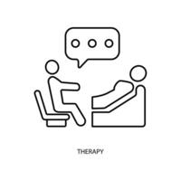 therapy concept line icon. Simple element illustration. therapy concept outline symbol design. vector