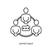 apoyo grupo concepto línea icono. sencillo elemento ilustración. apoyo grupo concepto contorno símbolo diseño. vector