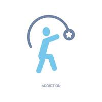 addiction concept line icon. Simple element illustration. addiction concept outline symbol design. vector