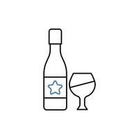 alcohol concept line icon. Simple element illustration. alcohol concept outline symbol design. vector