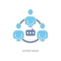 support group concept line icon. Simple element illustration. support group concept outline symbol design. vector