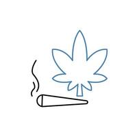 cannabis concept line icon. Simple element illustration. cannabis concept outline symbol design. vector