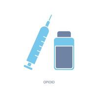 opioid concept line icon. Simple element illustration. opioid concept outline symbol design. vector