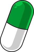 Cartoon Capsule Pill vector