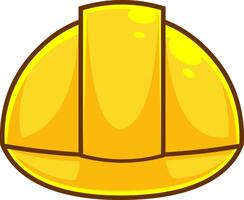 dibujos animados amarillo construcción casco vector