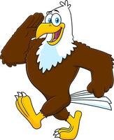 Patriotic Eagle Cartoon Character Marches vector