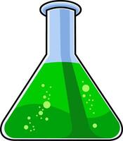 Cartoon Chemistry Flask vector