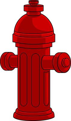 Cartoon Red Fire Hydrant