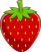 dibujos animados de frutas de fresa vector