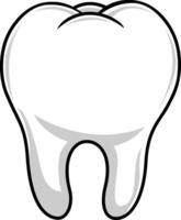 Cartoon Tooth. Hand Drawn Illustration Isolated On Transparent Background vector