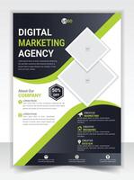 Digital marketing agency flyer template vector