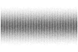 Dotted pattern. Halftone digital border. Circle and point grid. Audio music frequency graphic wave. Pixel equalizer modern background. vector