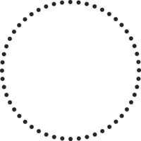 punteado circulo diseño elemento, punto circulo marco vector