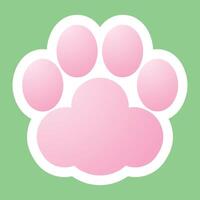 cat paw icon and design element vector