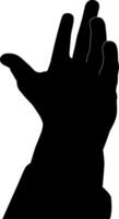 Silhouette of hands on white background vector