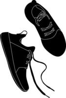 Silhouette ladies shoes on white background vector