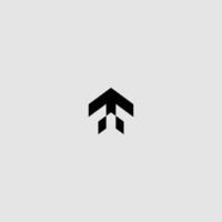 Abstract arrow shapes simple growth logo icon design vector