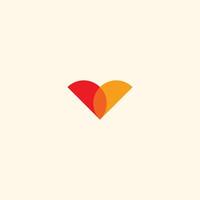 Abstract Letter V logo design in a modern geometric style vector