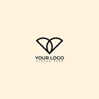 Abstract Letter V logo design in a modern geometric style vector