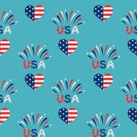 Seamless pattern for the 4th of July celebration. graphics. vector