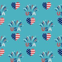 Seamless pattern for the 4th of July celebration. graphics. vector