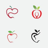manzana ilustración diseño vector