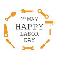 happy international labor day. illustration design vector