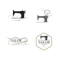 collection logo and symbol tailor vector