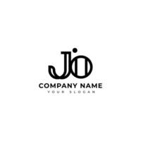 Modern Letter jo logo design template vector