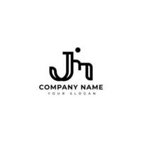 Modern Letter jm logo design template vector