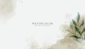 Abstract horizontal watercolor background. Neutral light colored empty space background illustration vector