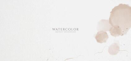 Abstract horizontal watercolor background. Neutral light colored empty space background illustration vector