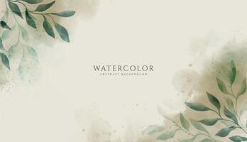 Abstract horizontal watercolor background. Neutral light colored empty space background illustration vector